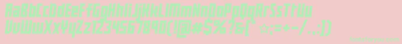 fuente BuranUssr – Fuentes Verdes Sobre Fondo Rosa