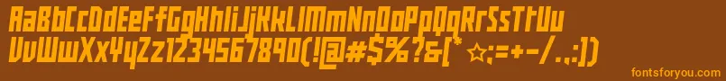 Czcionka BuranUssr – pomarańczowe czcionki na brązowym tle