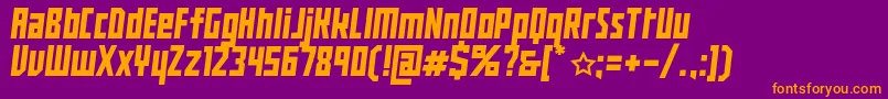 Шрифт BuranUssr – оранжевые шрифты на фиолетовом фоне