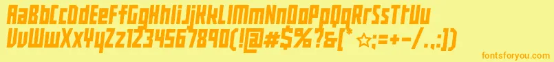 fuente BuranUssr – Fuentes Naranjas Sobre Fondo Amarillo