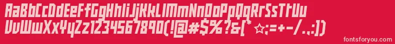 BuranUssr Font – Pink Fonts on Red Background