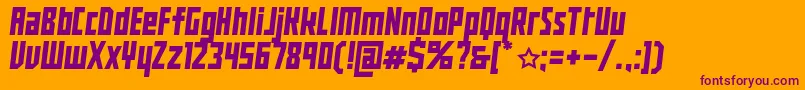 BuranUssr Font – Purple Fonts on Orange Background