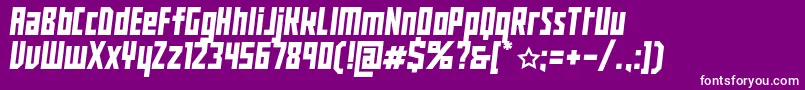 BuranUssr Font – White Fonts on Purple Background