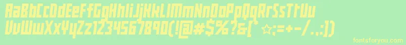 BuranUssr Font – Yellow Fonts on Green Background