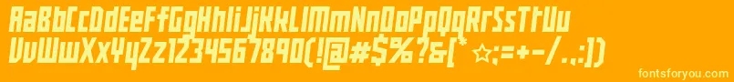 BuranUssr Font – Yellow Fonts on Orange Background
