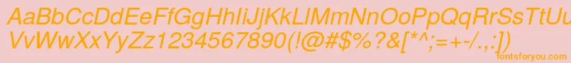 TexgyreherosItalic Font – Orange Fonts on Pink Background