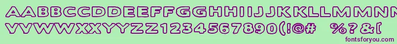 Balochisaurus Font – Purple Fonts on Green Background