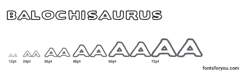 Размеры шрифта Balochisaurus