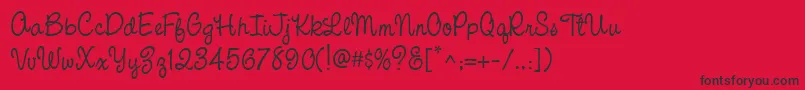 Cacpinaf Font – Black Fonts on Red Background