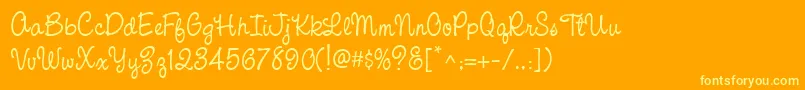 Cacpinaf Font – Yellow Fonts on Orange Background