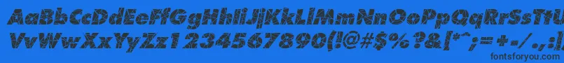 fuente ShatterItalic – Fuentes Negras Sobre Fondo Azul