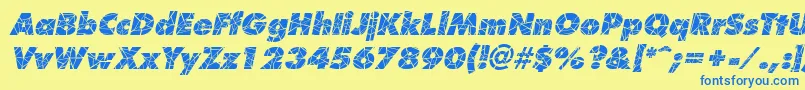 fuente ShatterItalic – Fuentes Azules Sobre Fondo Amarillo