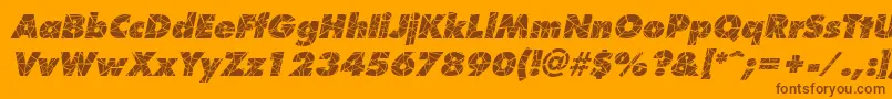 fuente ShatterItalic – Fuentes Marrones Sobre Fondo Naranja