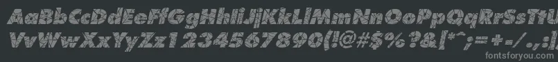 Czcionka ShatterItalic – szare czcionki na czarnym tle