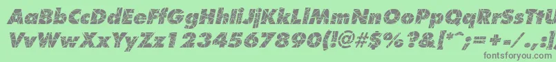 Шрифт ShatterItalic – серые шрифты на зелёном фоне