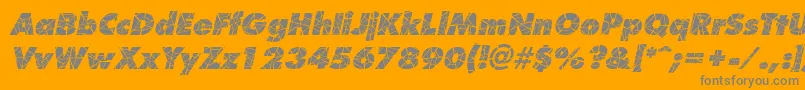 ShatterItalic Font – Gray Fonts on Orange Background