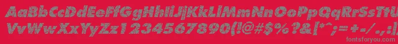 fuente ShatterItalic – Fuentes Grises Sobre Fondo Rojo