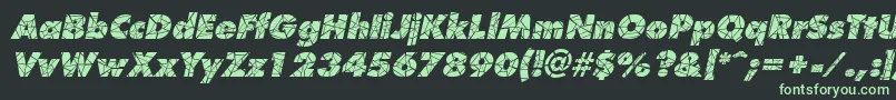 Fonte ShatterItalic – fontes verdes em um fundo preto