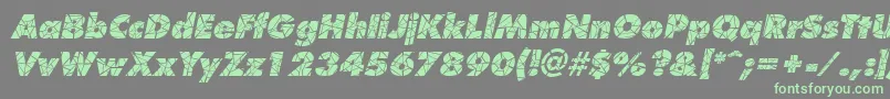 ShatterItalic-Schriftart – Grüne Schriften auf grauem Hintergrund