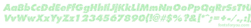 ShatterItalic Font – Green Fonts on White Background