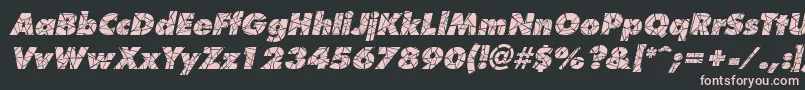 ShatterItalic-fontti – vaaleanpunaiset fontit mustalla taustalla