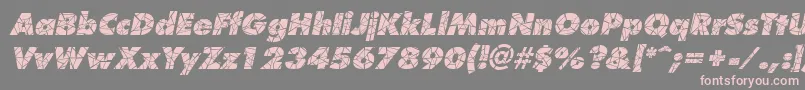 ShatterItalic-fontti – vaaleanpunaiset fontit harmaalla taustalla