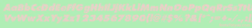 ShatterItalic Font – Pink Fonts on Green Background