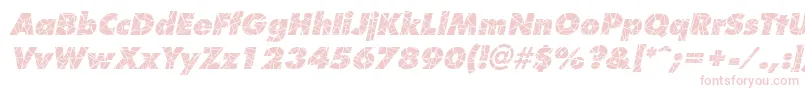 ShatterItalic Font – Pink Fonts on White Background