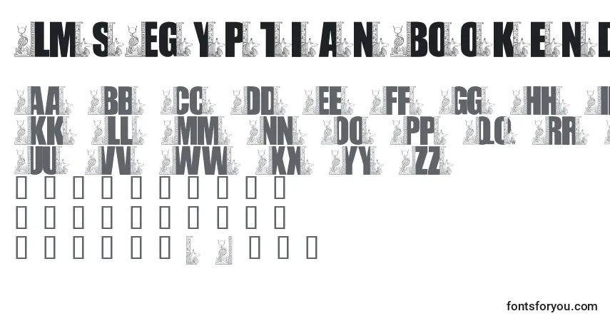 Шрифт LmsEgyptianBookends – алфавит, цифры, специальные символы