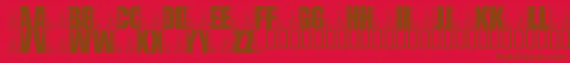 LmsEgyptianBookends-fontti – ruskeat fontit punaisella taustalla