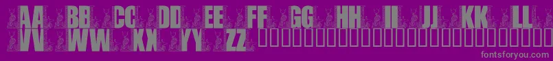 LmsEgyptianBookends Font – Gray Fonts on Purple Background