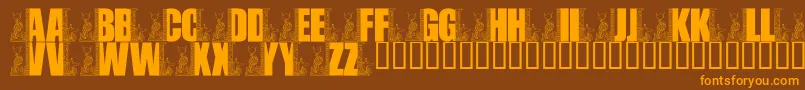 Шрифт LmsEgyptianBookends – оранжевые шрифты на коричневом фоне