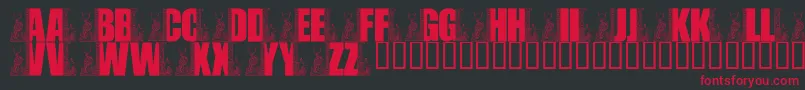 LmsEgyptianBookends Font – Red Fonts on Black Background