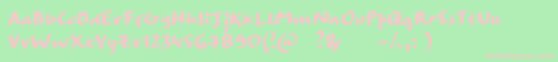 StrangewaysBoldSample Font – Pink Fonts on Green Background