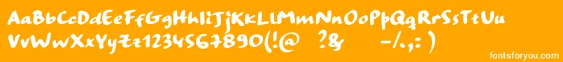 StrangewaysBoldSample Font – White Fonts on Orange Background