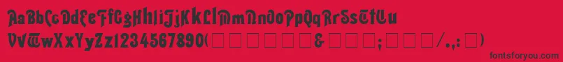 ThaliaNormal Font – Black Fonts on Red Background