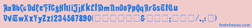 ThaliaNormal Font – Blue Fonts on Pink Background