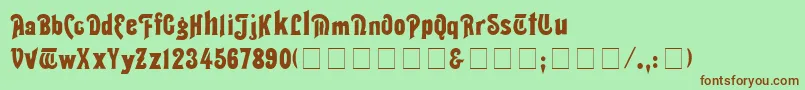 ThaliaNormal Font – Brown Fonts on Green Background