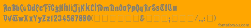 ThaliaNormal Font – Gray Fonts on Orange Background