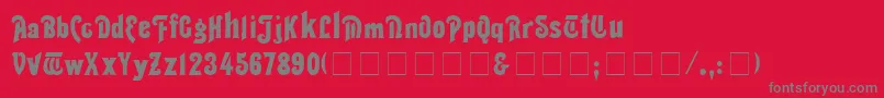 ThaliaNormal Font – Gray Fonts on Red Background