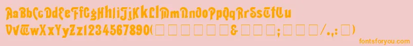 ThaliaNormal Font – Orange Fonts on Pink Background