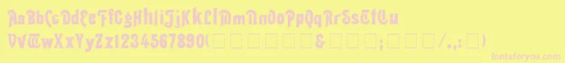 ThaliaNormal Font – Pink Fonts on Yellow Background