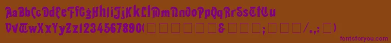 ThaliaNormal Font – Purple Fonts on Brown Background