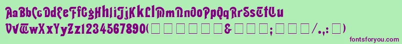 ThaliaNormal Font – Purple Fonts on Green Background