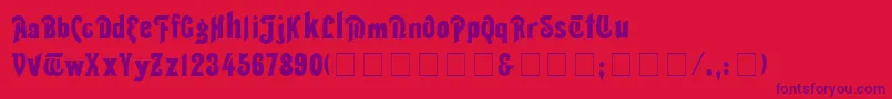 ThaliaNormal Font – Purple Fonts on Red Background