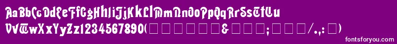 Saiba mais sobre a fonte ThaliaNormal Fonte ThaliaNormal – fontes brancas em um fundo violeta