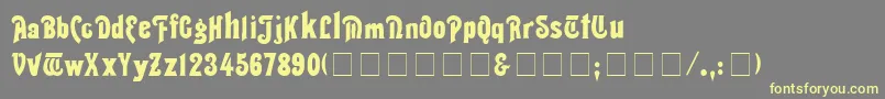 ThaliaNormal Font – Yellow Fonts on Gray Background