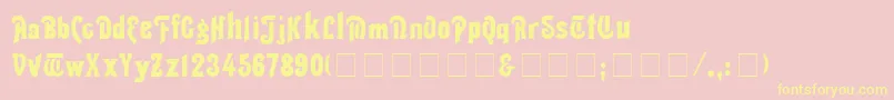 ThaliaNormal Font – Yellow Fonts on Pink Background