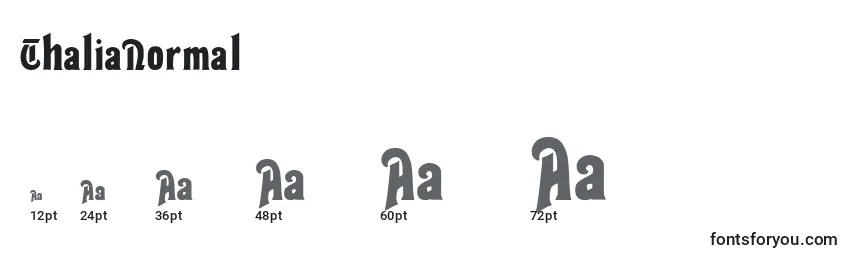 ThaliaNormal Font Sizes