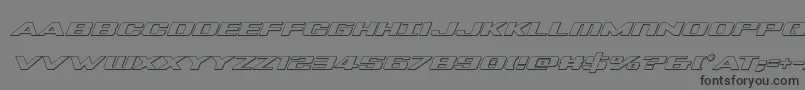 Tigershark3Dital Font – Black Fonts on Gray Background